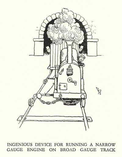 Illustration pour Railway Ribaldry par W Heath Robinson - William Heath Robinson