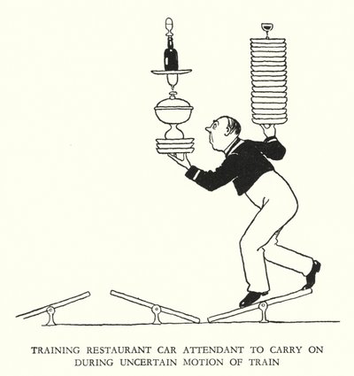 Illustration pour Railway Ribaldry par W Heath Robinson - William Heath Robinson