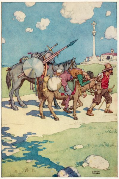 Illustration pour Les Aventures de Don Quichotte - William Heath Robinson