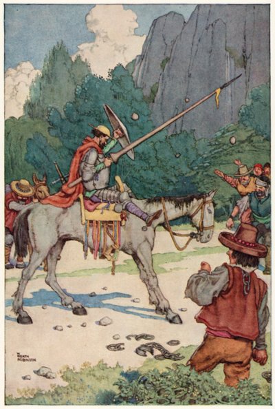 Illustration pour Les Aventures de Don Quichotte - William Heath Robinson