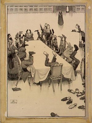 Inspection des Bas la Veille de Noël - William Heath Robinson