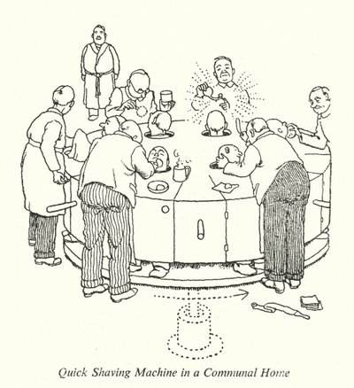 Machine à raser rapide dans une maison communautaire - William Heath Robinson