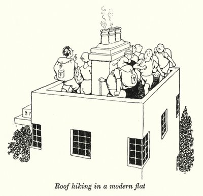 Randonnée sur le toit dans un appartement moderne - William Heath Robinson