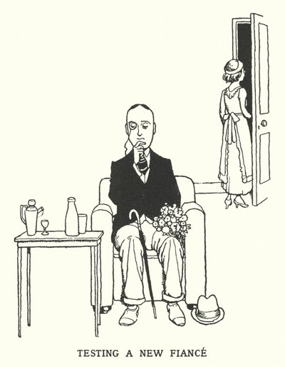 Tester un nouveau fiancé (lithographie) - William Heath Robinson
