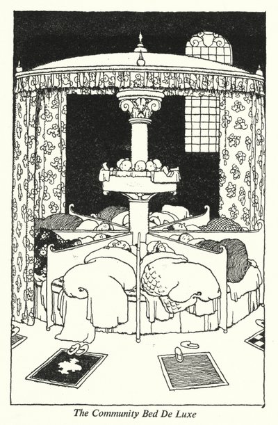 Le lit communautaire de luxe - William Heath Robinson