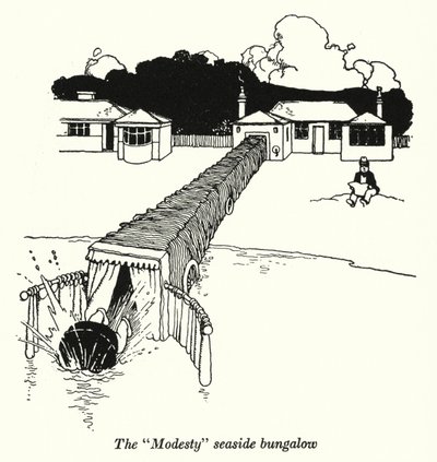Le bungalow balnéaire "Modesty" - William Heath Robinson