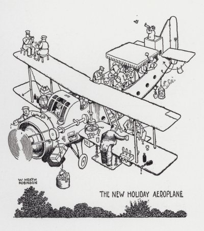 Le nouvel avion de vacances - William Heath Robinson