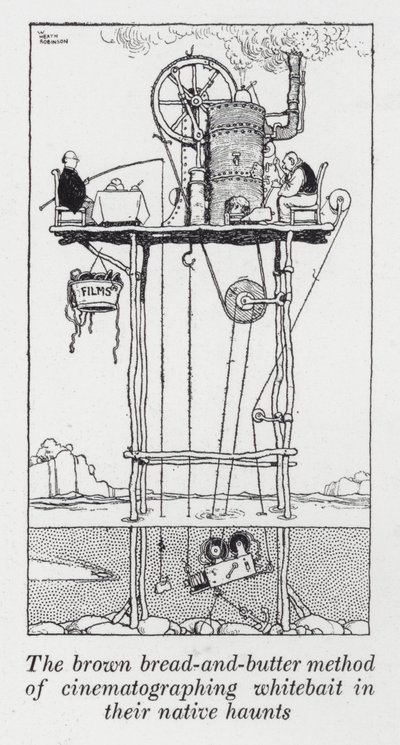 La méthode du pain complet et du beurre pour filmer les éperlans dans leurs habitats naturels - William Heath Robinson