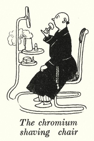 La chaise de rasage en chrome - William Heath Robinson
