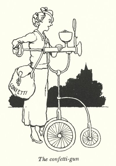 Le pistolet à confettis (lithographie) - William Heath Robinson