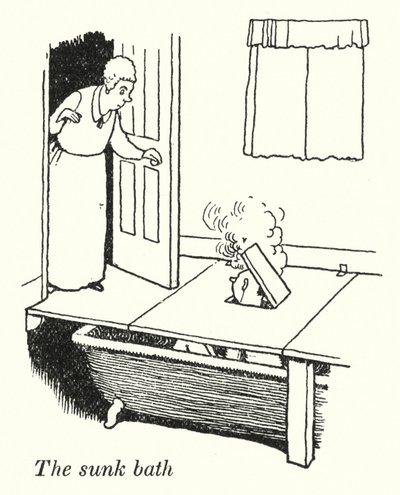 Le bain enfoncé - William Heath Robinson