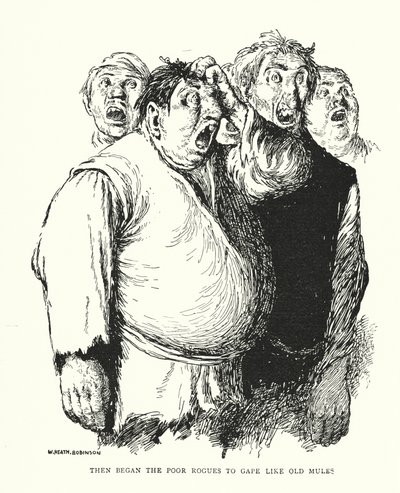 Alors les pauvres coquins commencèrent à bâiller comme de vieux mulets - William Heath Robinson