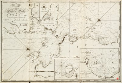 Navigation à travers le détroit de la Sonde vers Batavia - William Heather