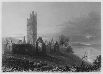 Abbaye de Moyne (gravure) - William Henry (after) Bartlett