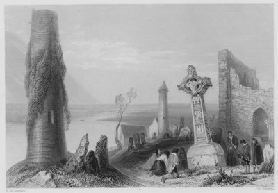 Ancienne croix, Clonmacnoise - William Henry (after) Bartlett