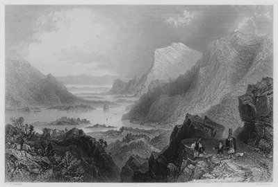 Approche de Killarney depuis la route de Kenmare (gravure) - William Henry (after) Bartlett