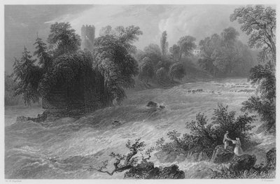 Rapides de Doonass, près de Castle Connell, sur le Shannon - William Henry (after) Bartlett