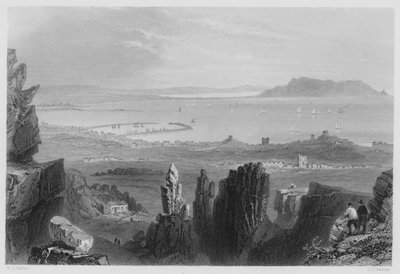 Baie de Dublin, depuis les carrières de Kingstown - William Henry (after) Bartlett