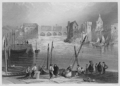 Galway, depuis le Gladdagh - William Henry (after) Bartlett