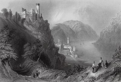 Oberwesel et le Château de Schomberg - William Henry (after) Bartlett