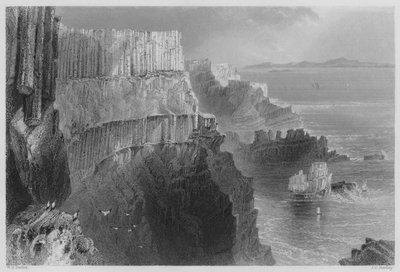 Falaise de Pleaskin, près de la Chaussée des Géants, comté d