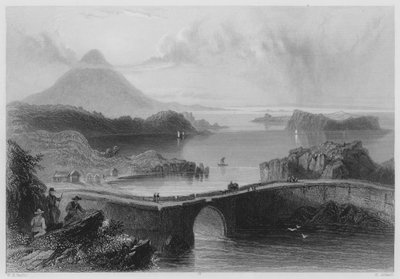 Pontoon Bridge, Lough Conn - William Henry (after) Bartlett
