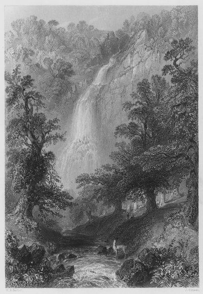Chute de Powerscourt - William Henry (after) Bartlett