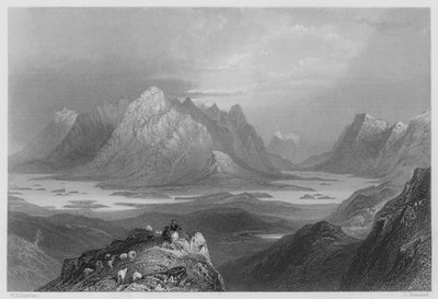 Vue de Cloonacartin Hill, Connemara - William Henry (after) Bartlett