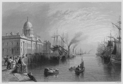 La Douane, Dublin - William Henry (after) Bartlett