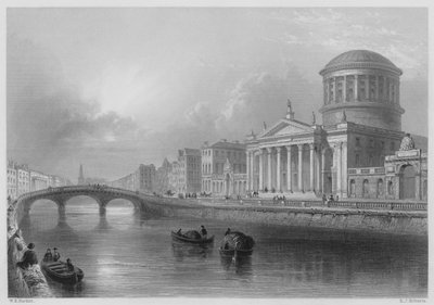 Les Quatre Cours, Dublin (gravure) - William Henry (after) Bartlett