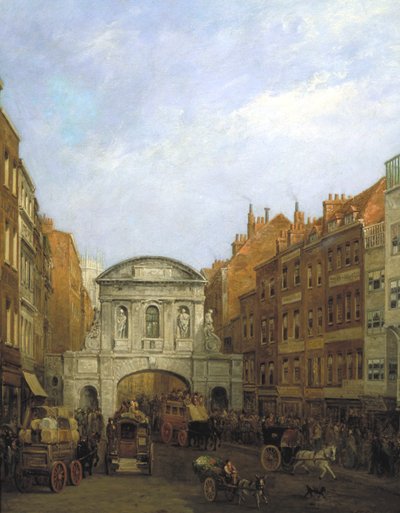 Temple Bar depuis le Strand, Londres - William Henry