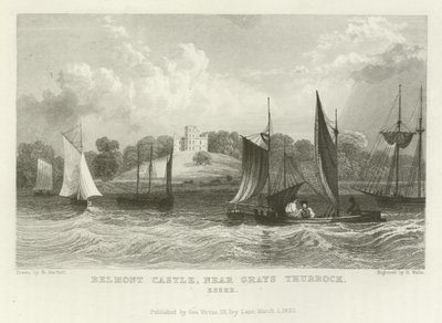 Château de Belmont, près de Grays Thurrock, Essex - William Henry Bartlett