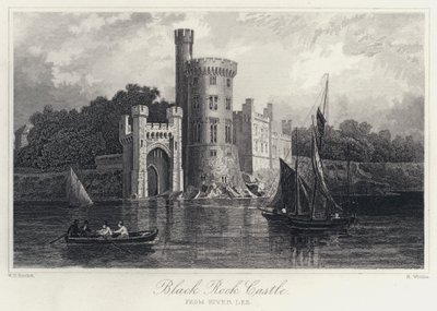 Château de Black Rock, de la rivière Lee (gravure) - William Henry Bartlett