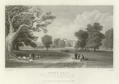 Bower Hall, Steeple Bumpstead, près de Haverhill, Essex, la résidence de Elly Anderson Stephens, Esquire - William Henry Bartlett