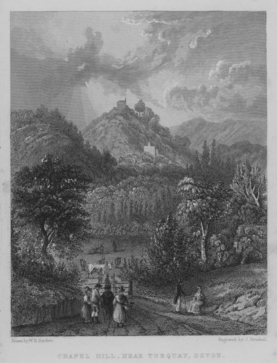 Chapel Hill, près de Torquay, Devon - William Henry Bartlett