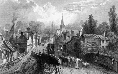 Chipping Ongar, Essex, gravé par Henry Adlard, 1832 - William Henry Bartlett