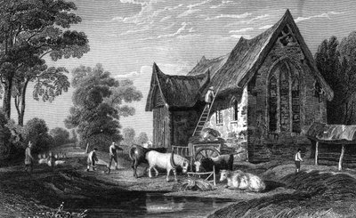 Abbaye de Coggeshall, Essex, publiée par George Virtue, 1833 - William Henry Bartlett