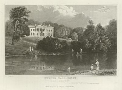 Debden Hall, Essex, la résidence de Sir Francis Vincent - William Henry Bartlett