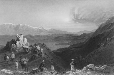 Djebel Sheich et Mont Hermon, du sommet du Liban - William Henry Bartlett