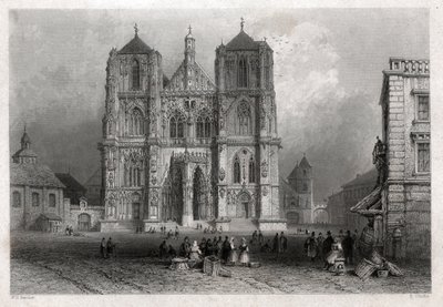 Dôme de Ratisbonne (gravure, ca. 1830) - William Henry Bartlett