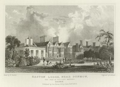 Easton Lodge, près de Great Dunmow, le siège de Viscount Maynard, Essex - William Henry Bartlett