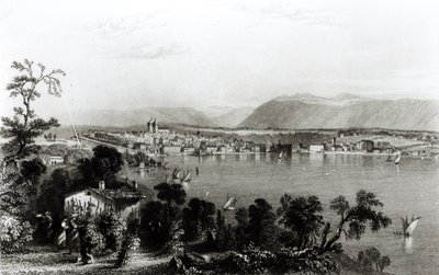 Genève depuis Coligny, gravé par Robert Wallis - William Henry Bartlett