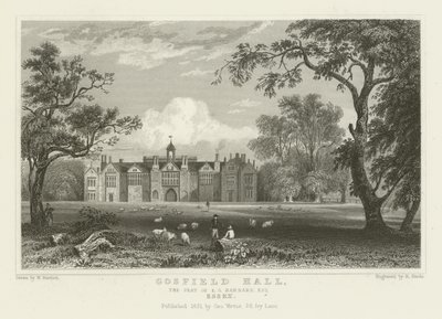 Gosfield Hall, le siège de E G Barnard, Esquire, Essex - William Henry Bartlett