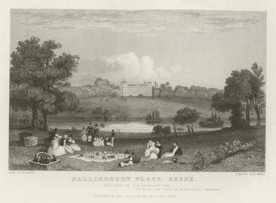 Hallingbury Place, Essex, la résidence de J A Houblen, Esquire - William Henry Bartlett