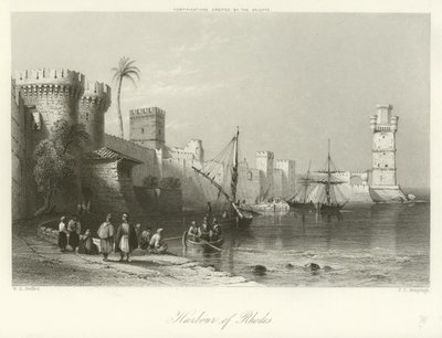 Port de Rhodes - William Henry Bartlett