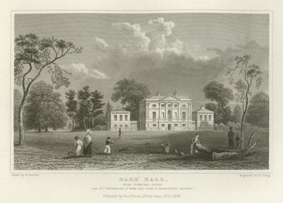 Hare Hall, près de Romford, Essex, siège de J Western, Esquire - William Henry Bartlett