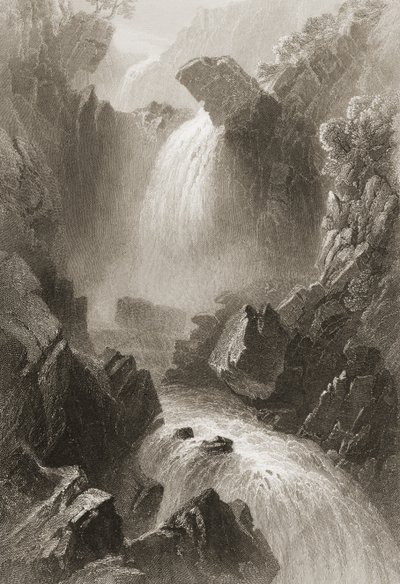 Tête de la vallée du Diable, comté de Wicklow, Irlande, de 