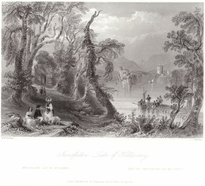 Innisfallen, Lac de Killarney - William Henry Bartlett