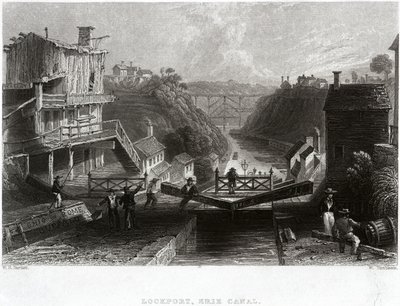 Lockport, canal Érié - William Henry Bartlett