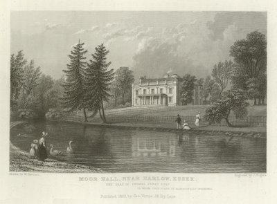 Moor Hall, près de Harlow, Essex, la résidence de Thomas Perry, Esquire - William Henry Bartlett